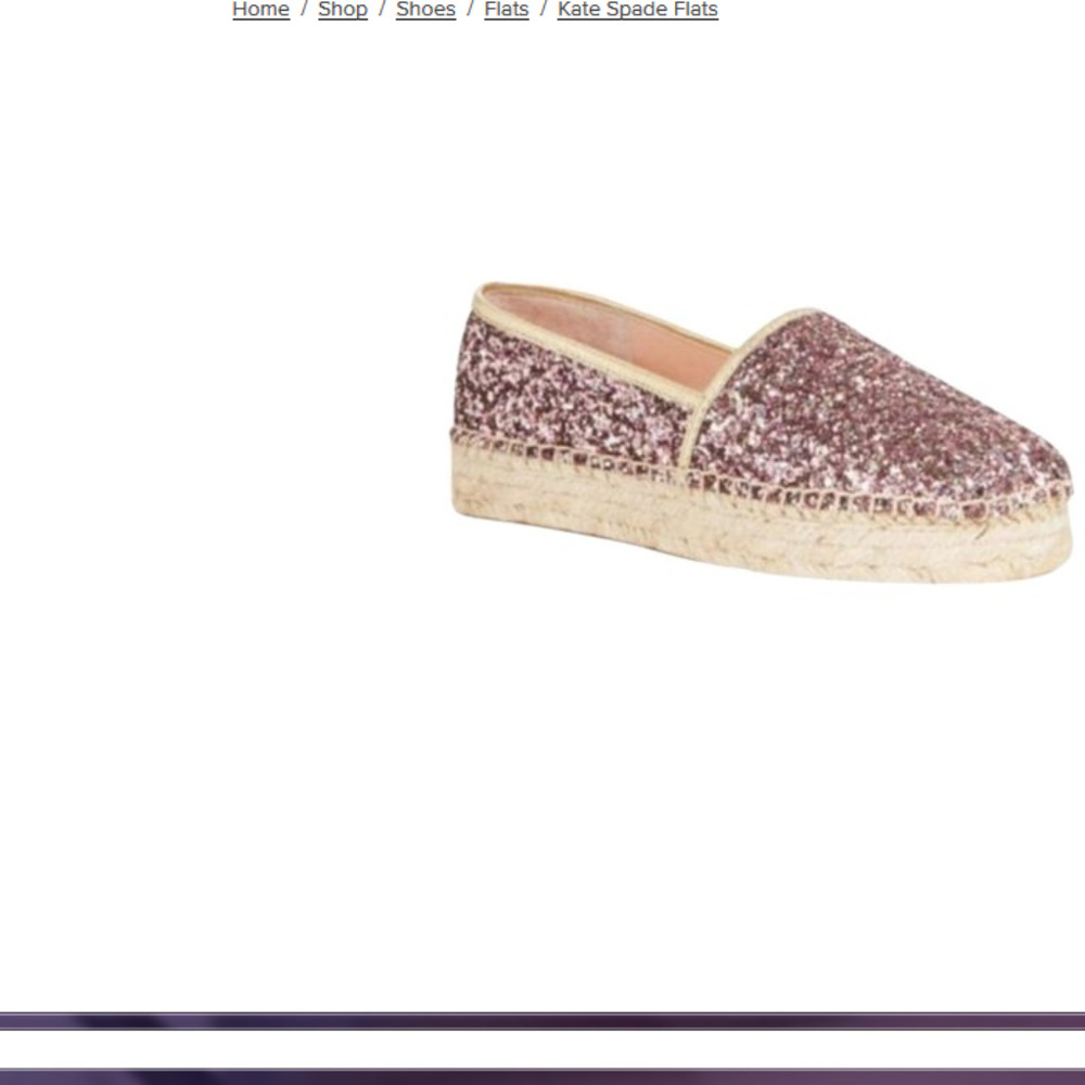 Rose Gold Linds Too Glitter Platform Espadrilles